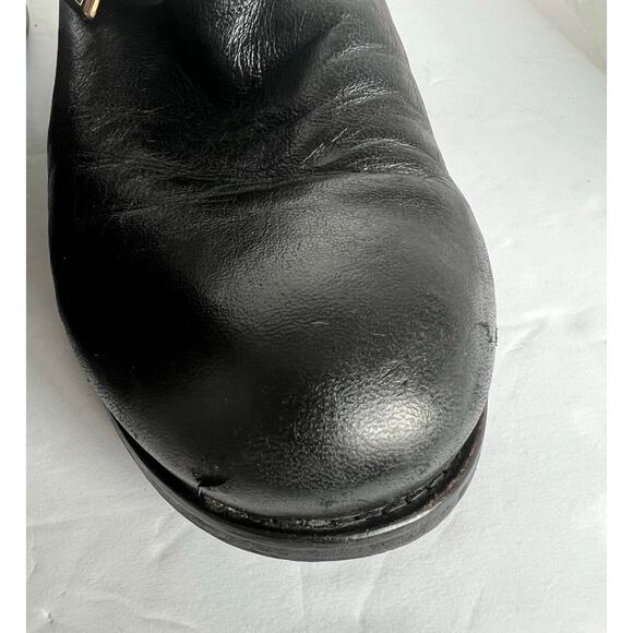 Jimmy Choo Black Soft Leather Fur Lined Low Heel Ankle Biker Moto Boots Sz 8 - Picture 14 of 14